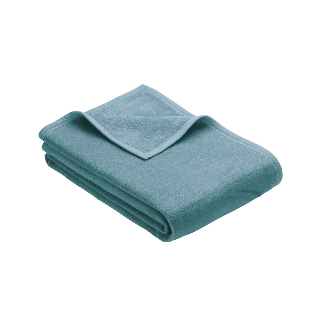 Plush Solid Colored Cotton Blend Throw Blanket in 16 colors by IBENA
